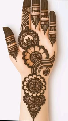 front hand simple mehndi design