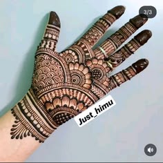 front hand simple mehndi design