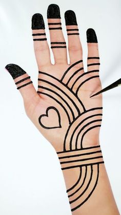 front hand simple mehndi design aesthetic easy and beautiful