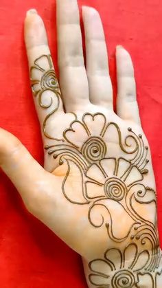 front hand simple mehndi design aesthetic easy and beautiful