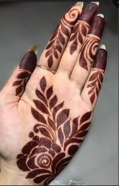 front hand simple mehndi design aesthetic easy and beautiful