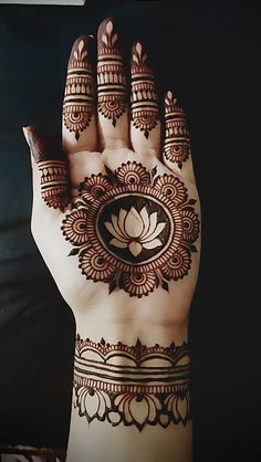 front hand simple mehndi design aesthetic easy and beautiful