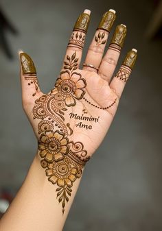 mehendi design simple front hand