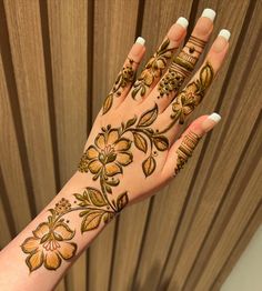 basic easy front hand simple mehndi design