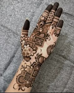 basic easy front hand simple mehndi design