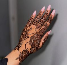 basic easy front hand simple mehndi design