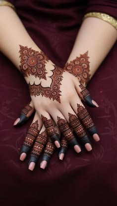 basic easy front hand simple mehndi design