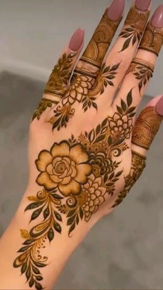 basic easy front hand simple mehndi design
