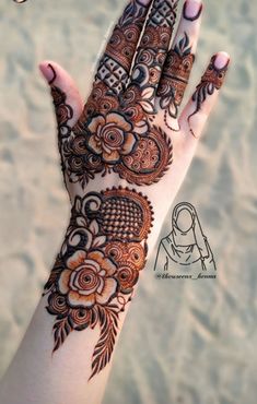 basic easy front hand simple mehndi design
