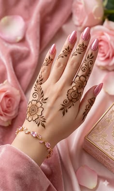 basic easy front hand simple mehndi design
