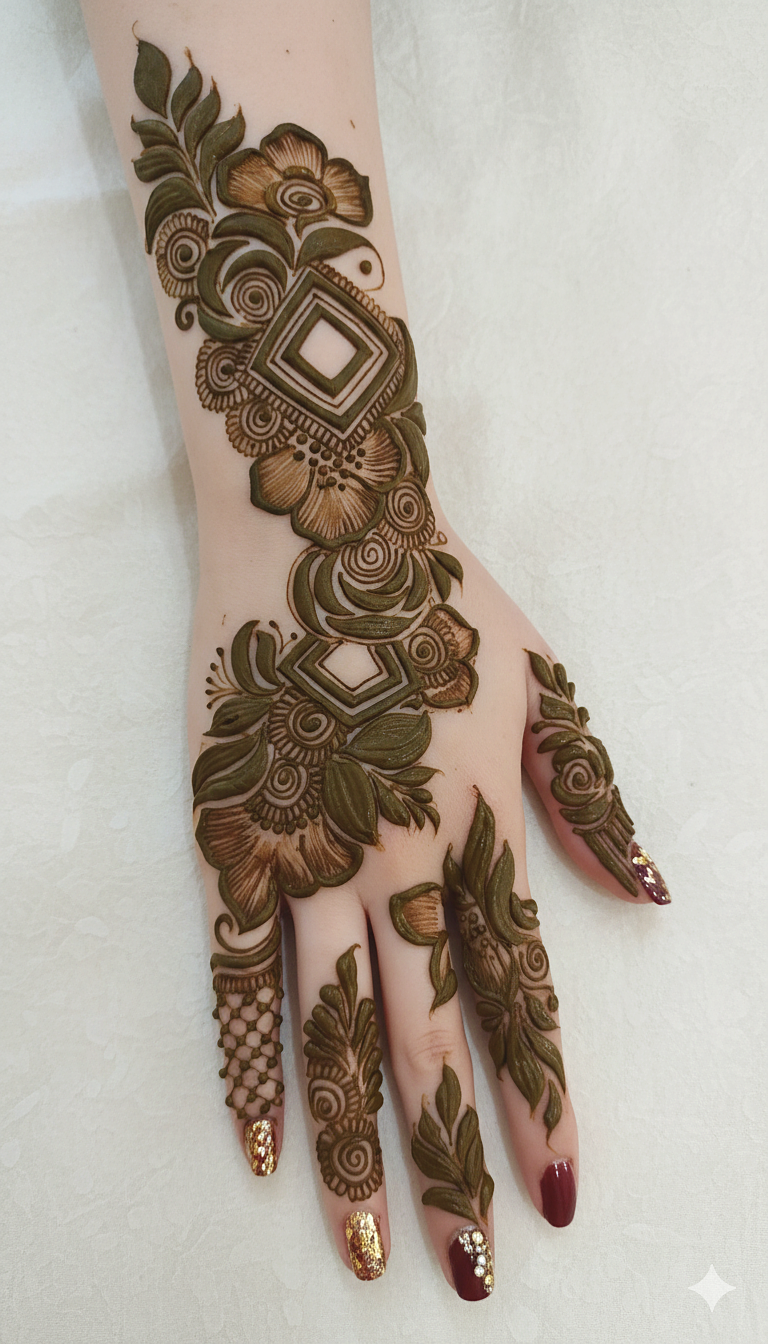 13 back hand mehndi design