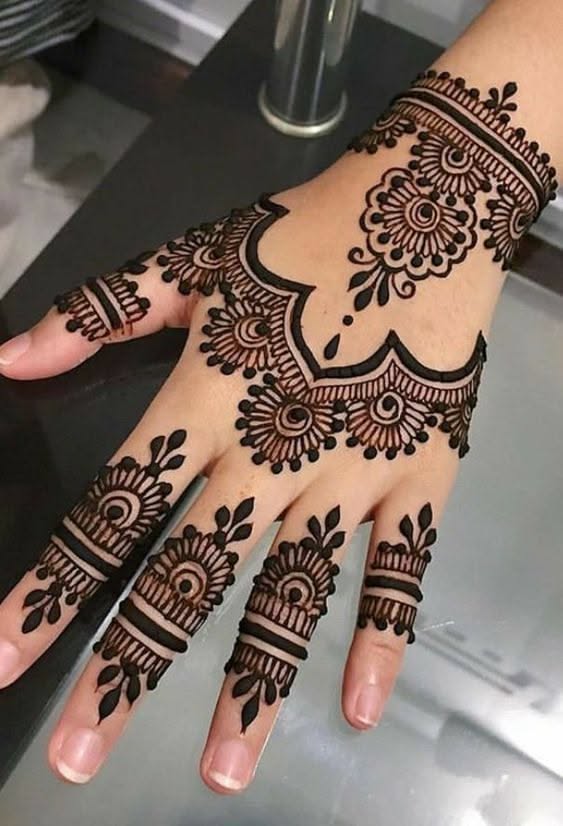13 back hand mehndi design