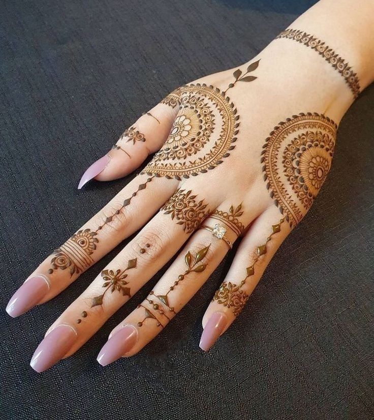 back hand mehndi design girl