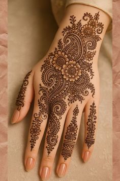 back hand mehndi design girl