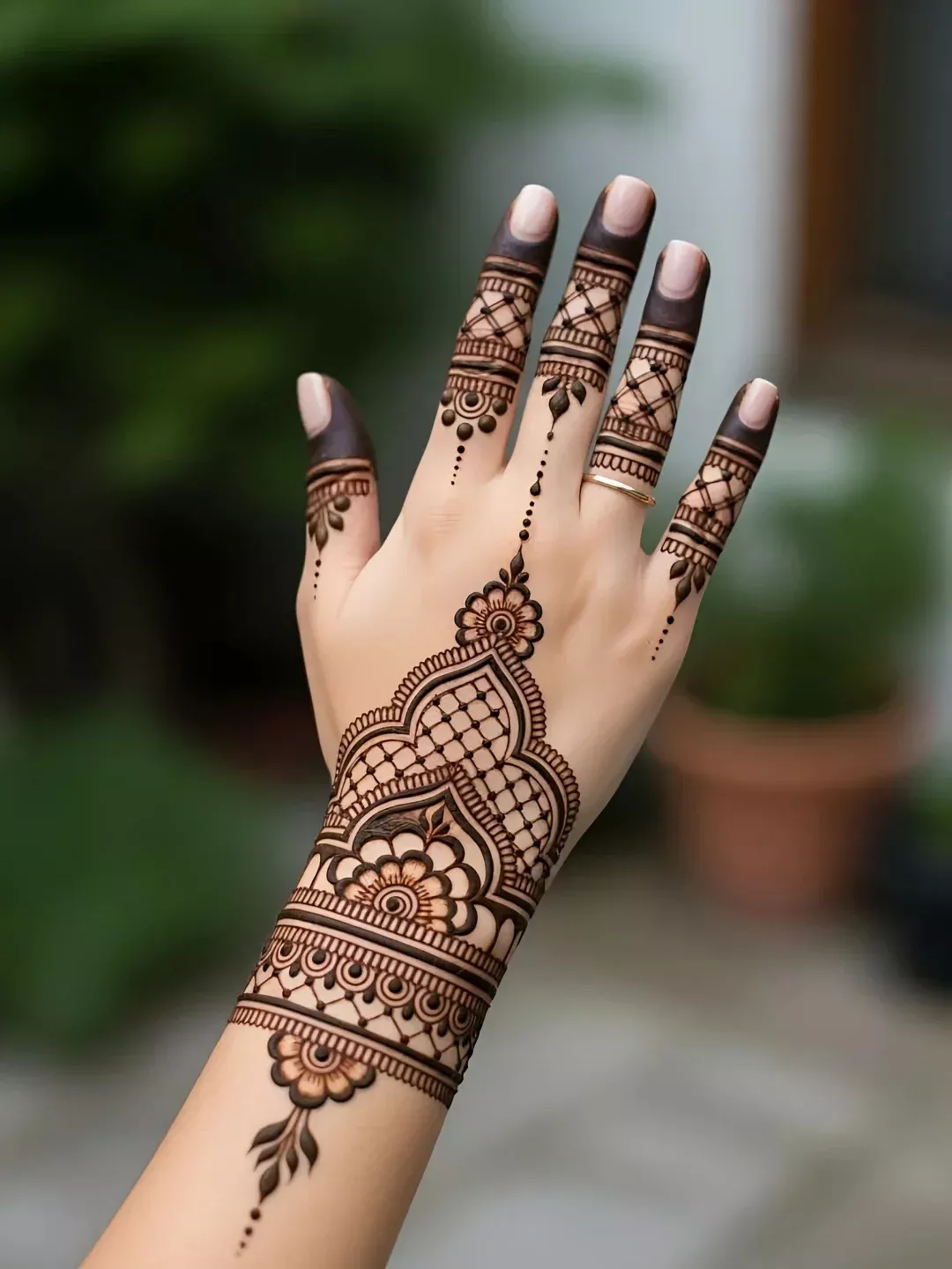 easy mehndi design for karva chauth