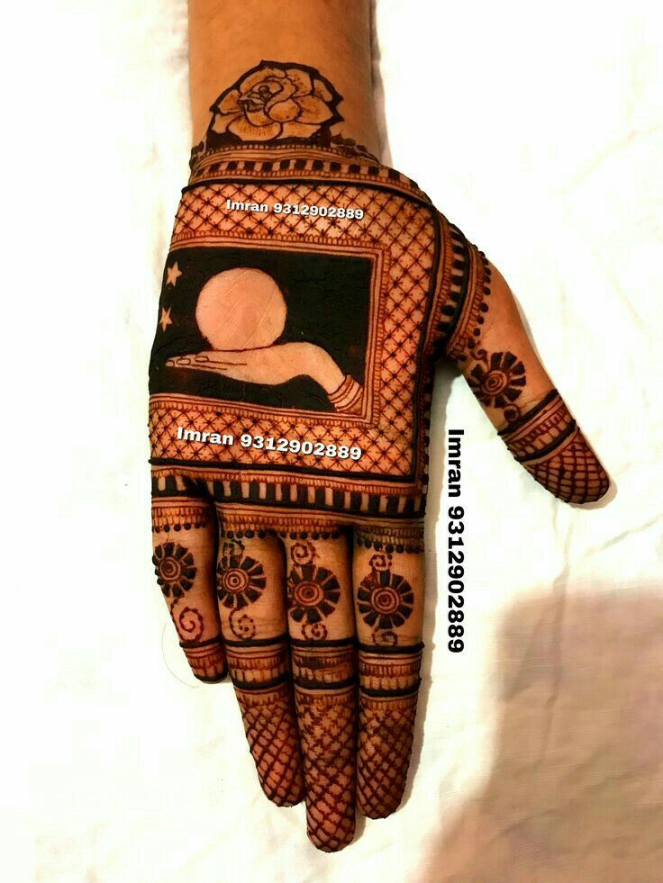 easy mehndi design for karva chauth