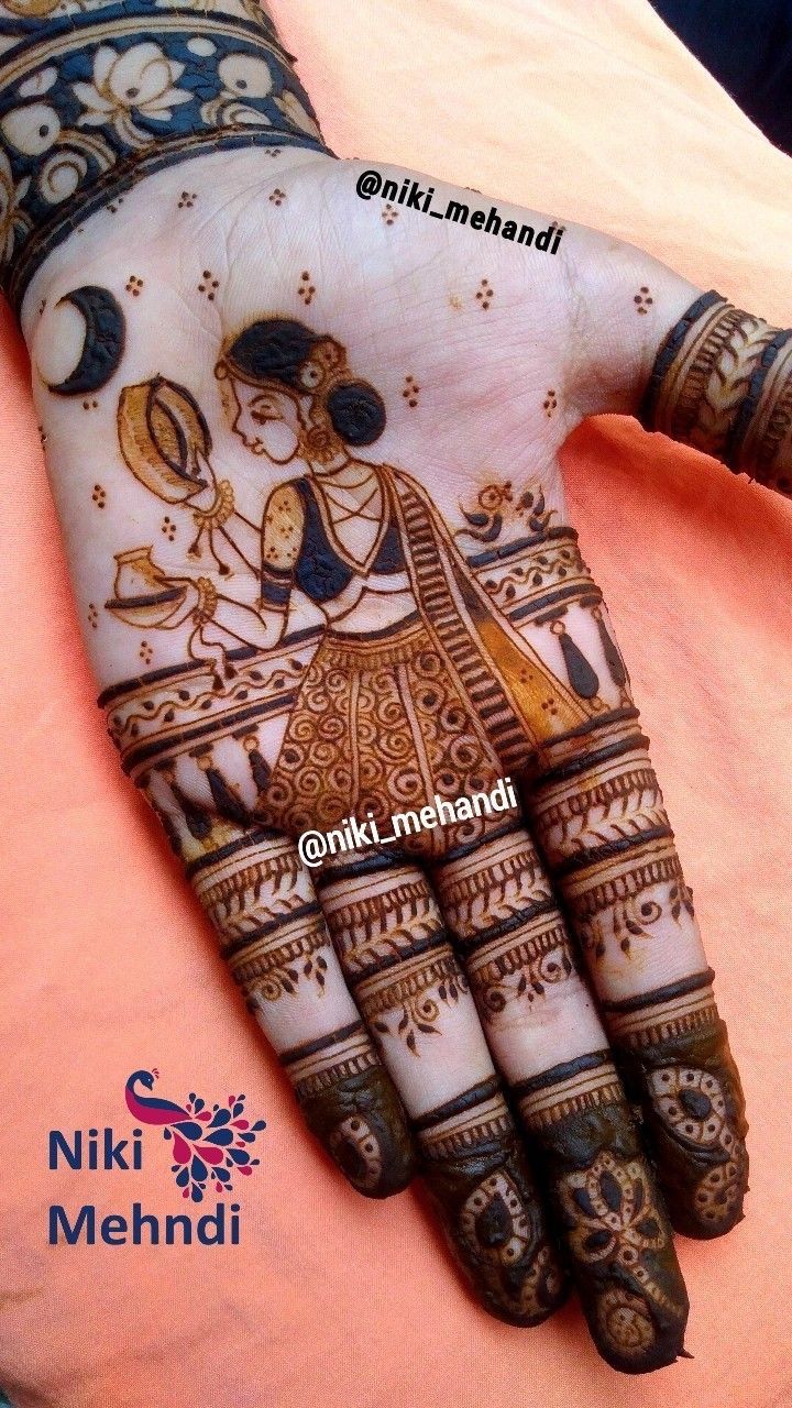 easy mehndi design for karva chauth