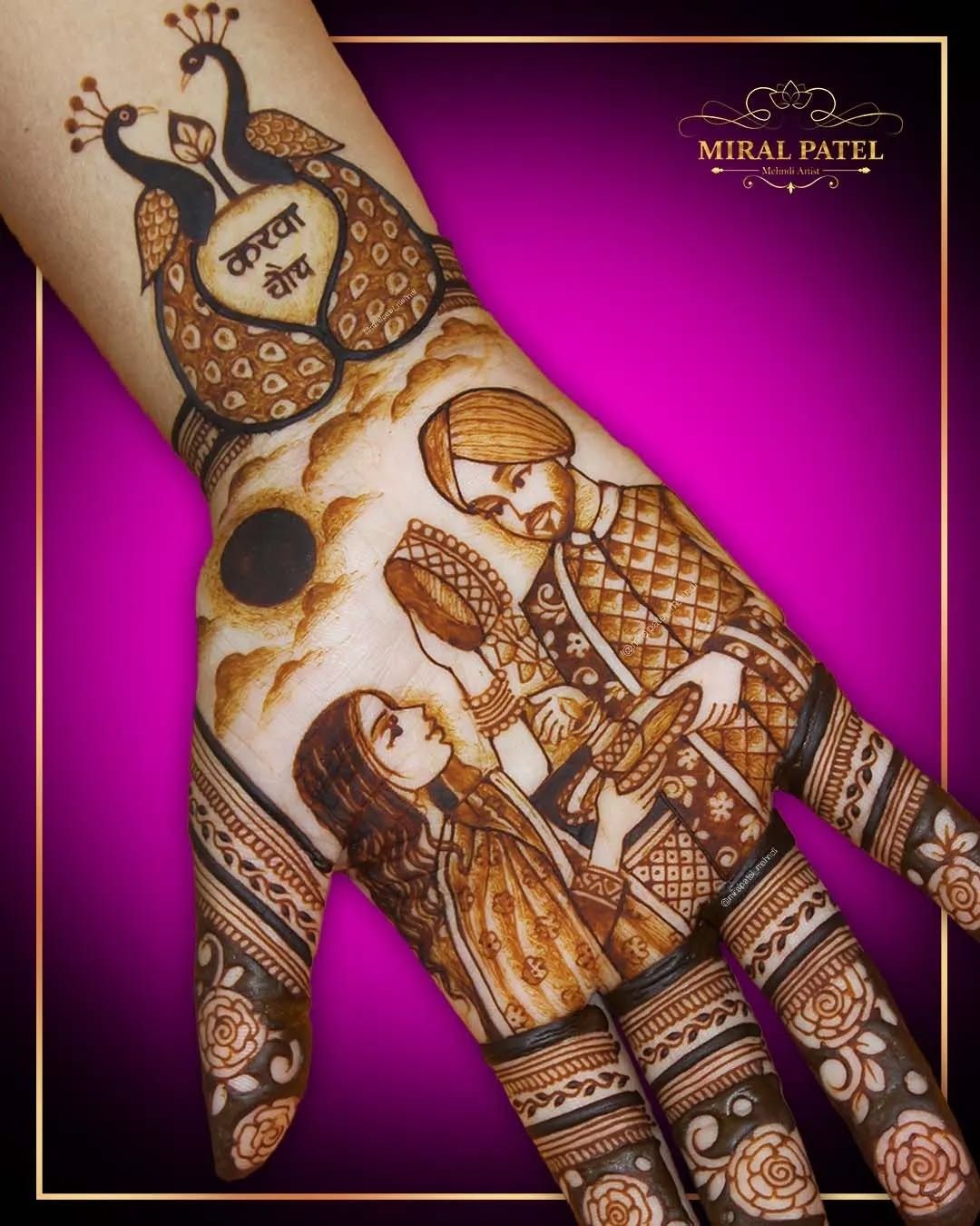 easy mehndi design for karva chauth