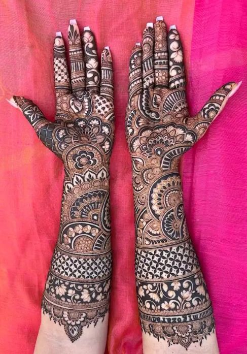 easy mehndi design for karva chauth