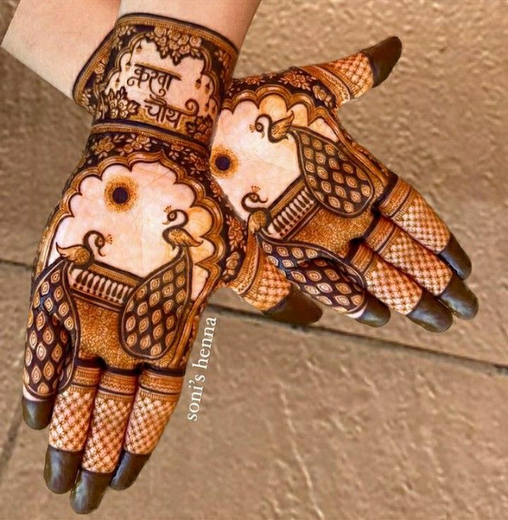easy mehndi design for karva chauth