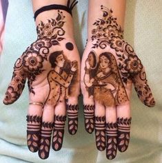 easy mehndi design for karva chauth