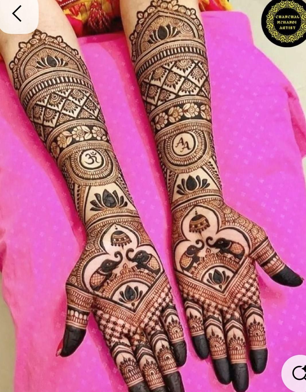 easy mehndi design for karva chauth