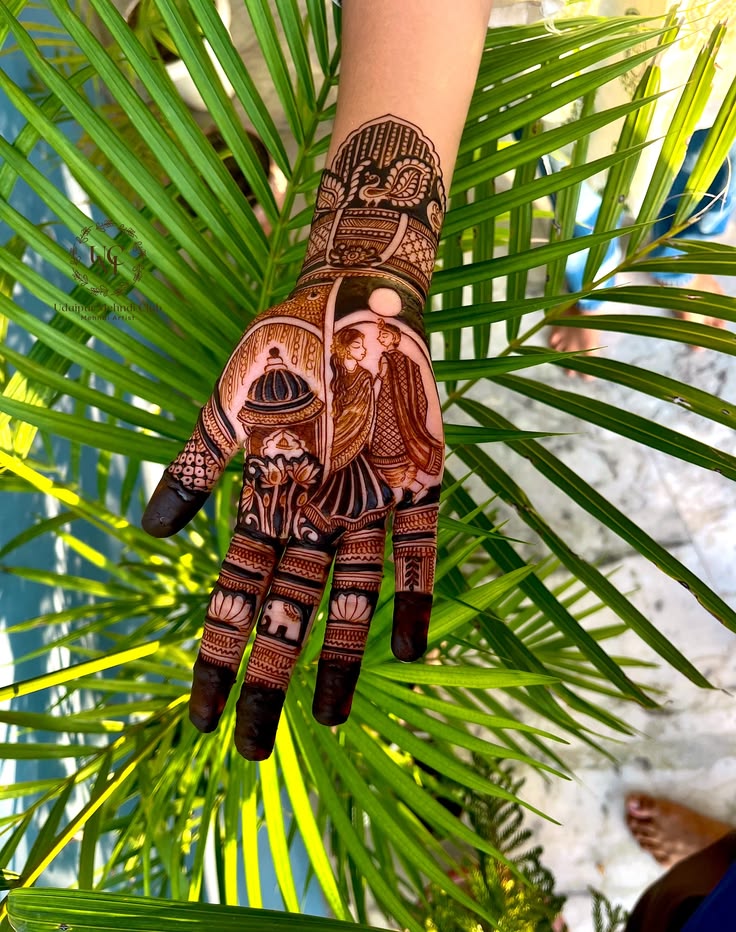 easy mehndi design for karva chauth