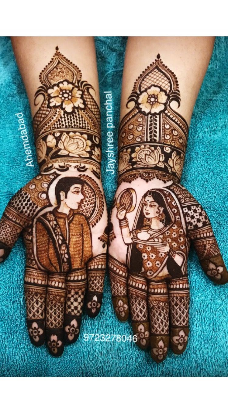 easy mehndi design for karva chauth