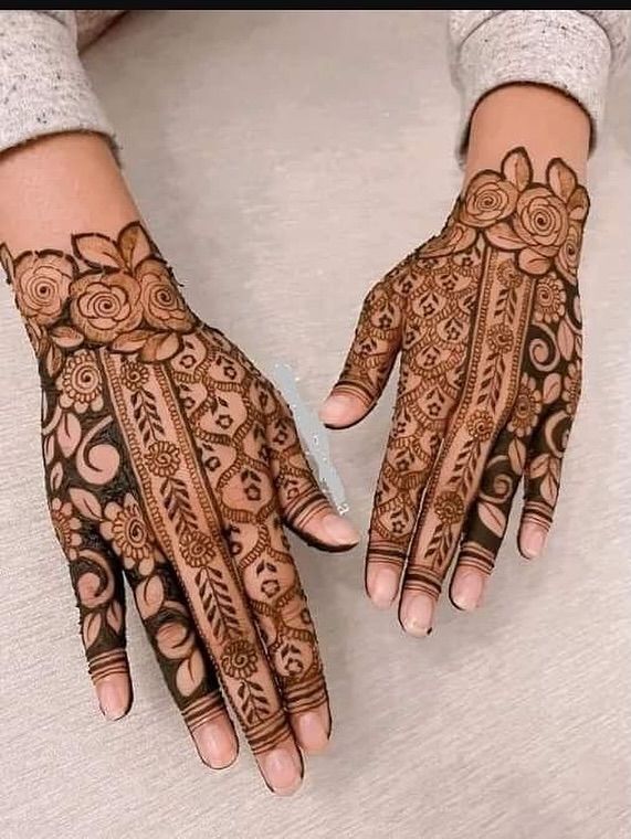 easy mehndi design for karva chauth