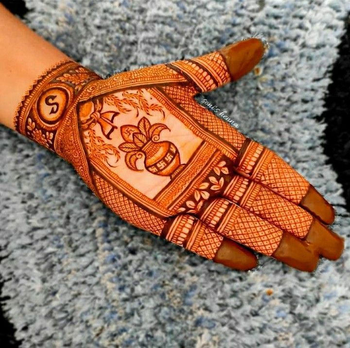 easy mehndi design for karva chauth