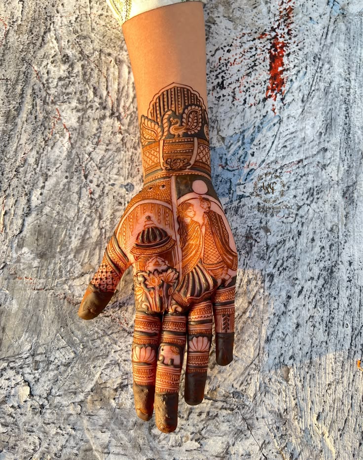 easy mehndi design for karva chauth