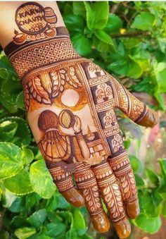 easy mehndi design for karva chauth