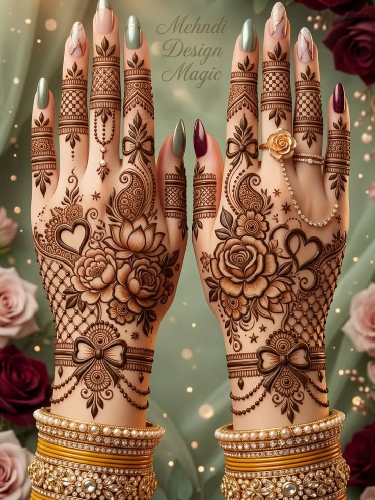 easy mehndi design for karva chauth