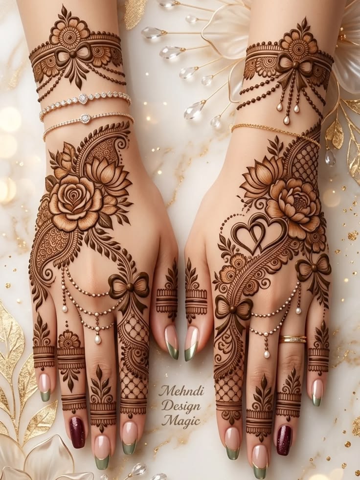 easy mehndi design for karva chauth