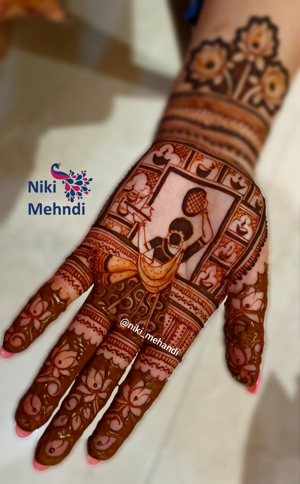 easy mehndi design for karva chauth