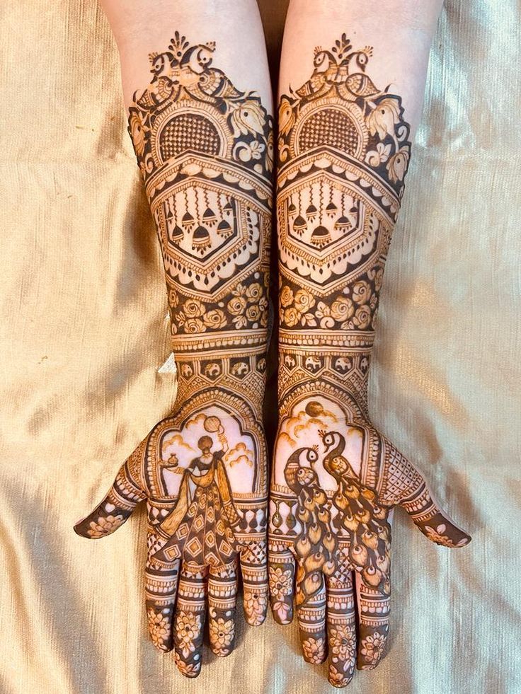 easy mehndi design for karva chauth