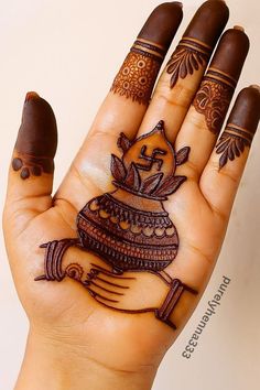 easy mehndi design for karva chauth