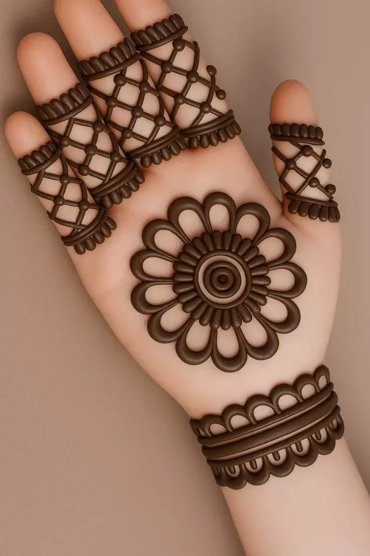 easy mehndi design for kids