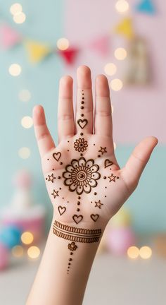 easy mehndi design for kids