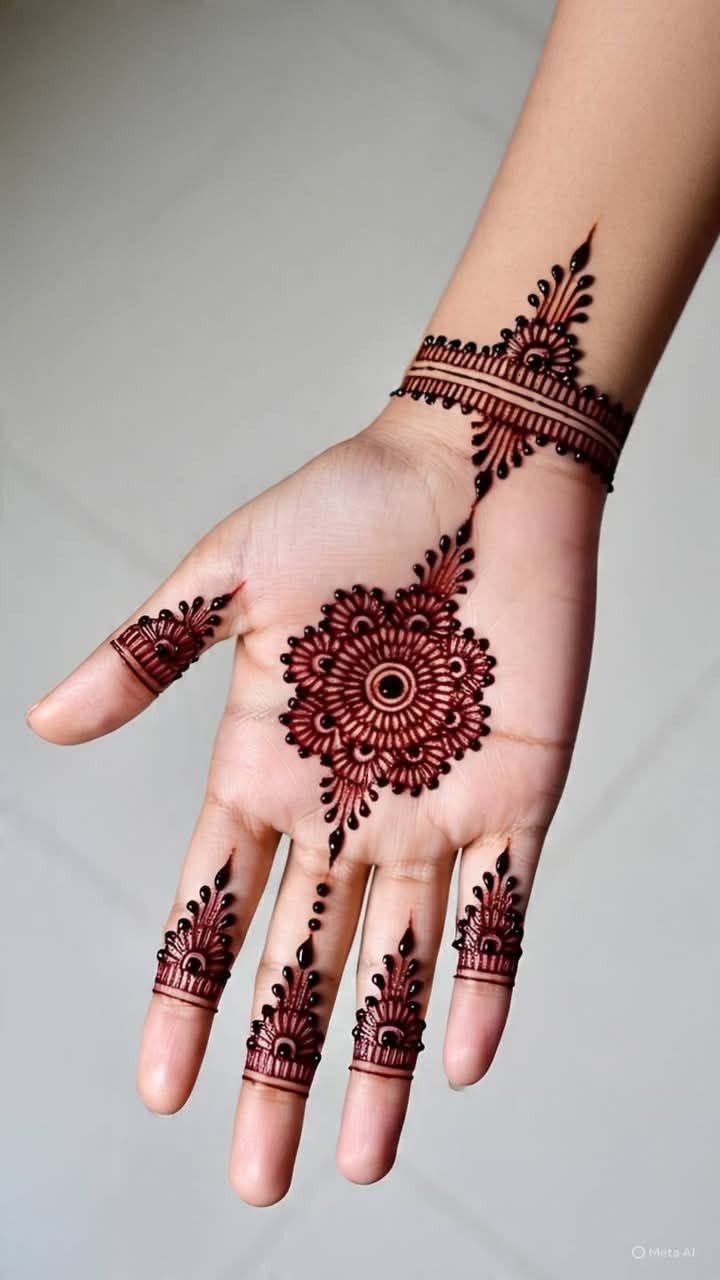 easy mehndi design for kids
