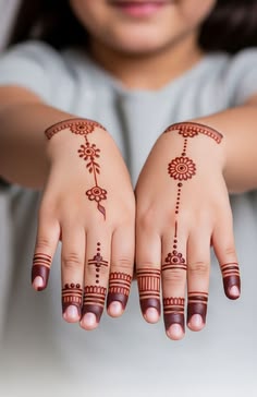 easy mehndi design for kids
