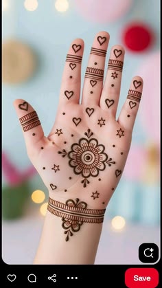 easy mehndi design for kids
