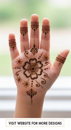 easy mehndi design for kids