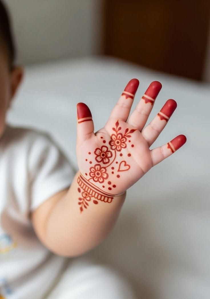 easy mehndi design for kids