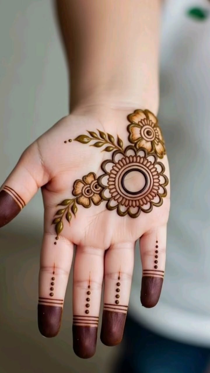 easy mehndi design for kids