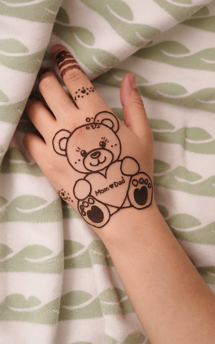 easy mehndi design for kids