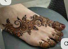 foot mehndi design simple and easy photo