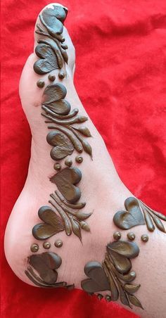 foot mehndi design simple and easy photo