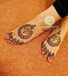 foot mehndi design simple and easy photo