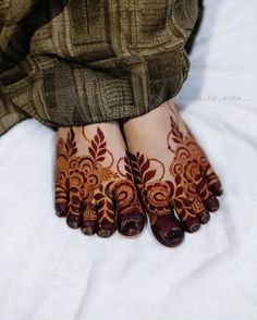 foot mehndi design simple and easy photo